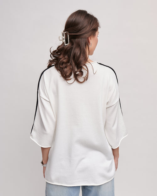 Sweter "L" w paski