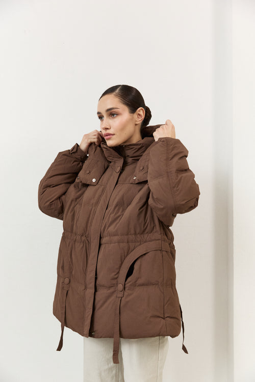 Chocolate Comfort Down Jacket