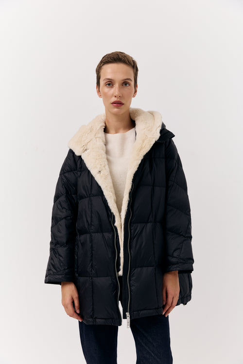 Pure Plush down jacket with fur lining