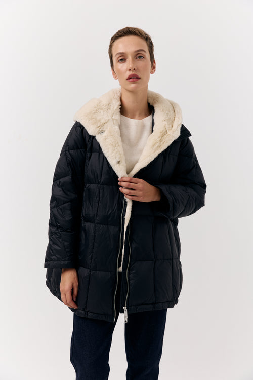 Pure Plush down jacket with fur lining