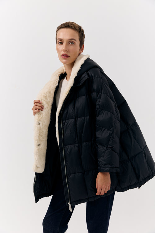 Pure Plush down jacket with fur lining