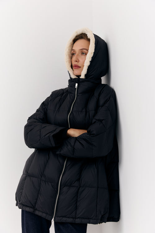 Pure Plush down jacket with fur lining