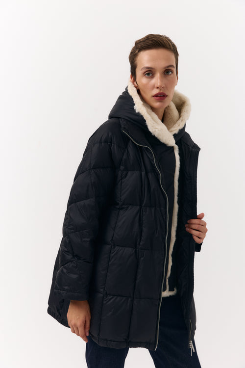 Pure Plush down jacket with fur lining