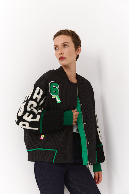 Dynamic City printed bomber