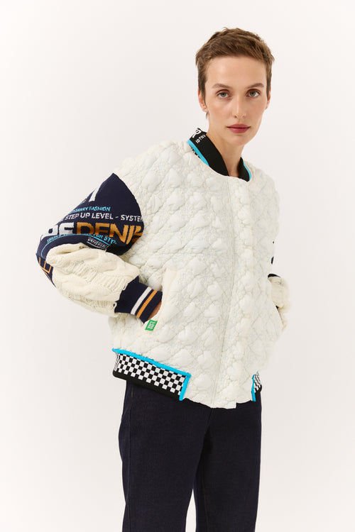 Dynamic City printed bomber