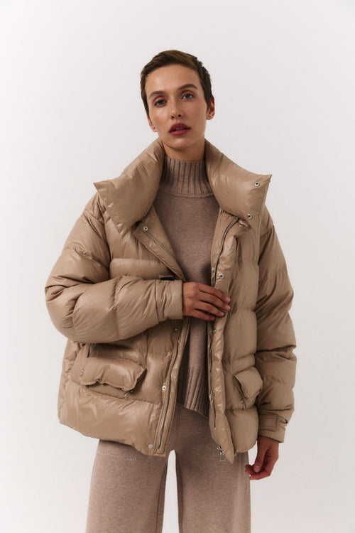 Gloss down jacket