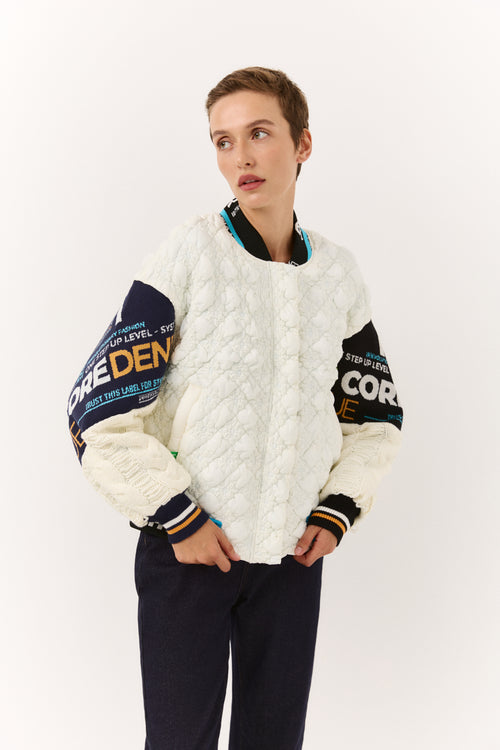 Dynamic City printed bomber