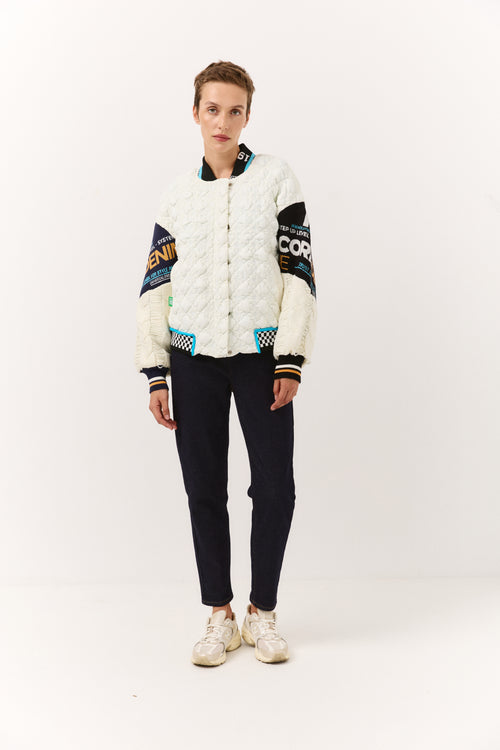 Dynamic City printed bomber