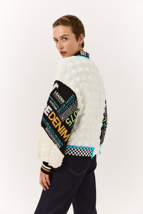 Dynamic City printed bomber