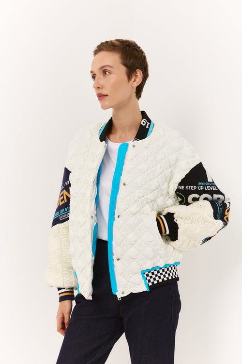 Dynamic City printed bomber